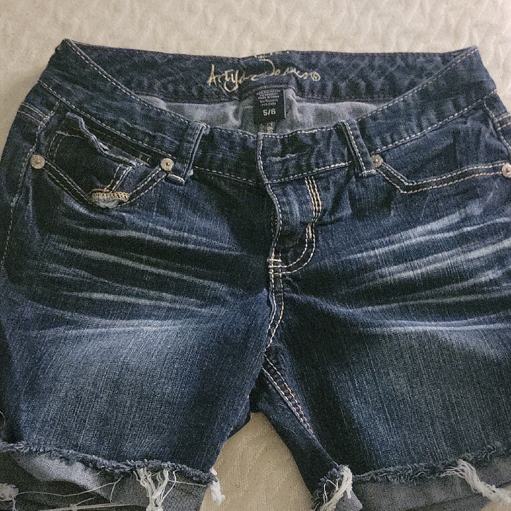 Amy Byer Distressed Blue Jean Shorts